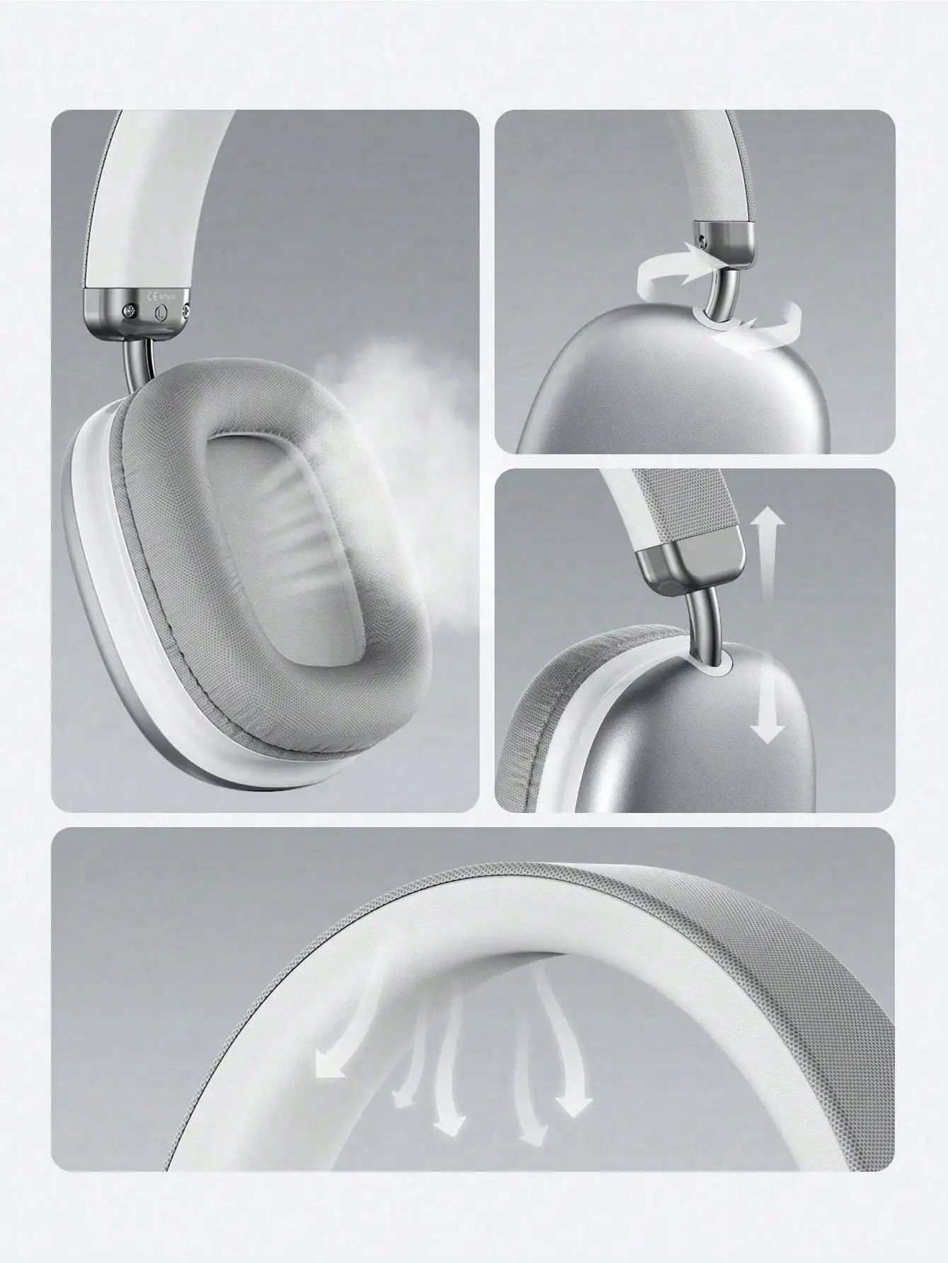 Bluetooth Headphones Over Ear Wireless Headset HiFi Music Gaming Comfortable Mic for iPhone Android PC Travel Sports Gift blue - Image 3