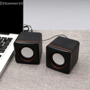 【SSummer10】Computer Speakers Stereo Microphone Audio PC Speaker USB Wired With LED Light For Desktop Computers PC Laptops【SS】