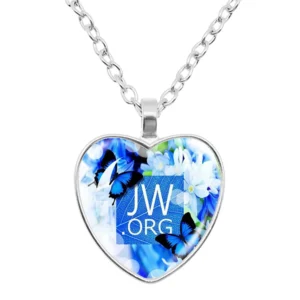 Jw. Org Romantic Flower Jehovah’s Witness Heart Pendant Necklace Give Men’s And Women’s Necklaces Jewelry