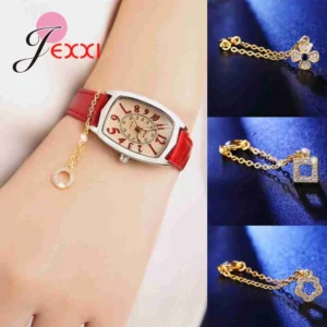Wide Use Jewelry For Women 925 Sterling Silver Collection With Watch Necklace Bracelet Beautifully Gift For Female Accessory