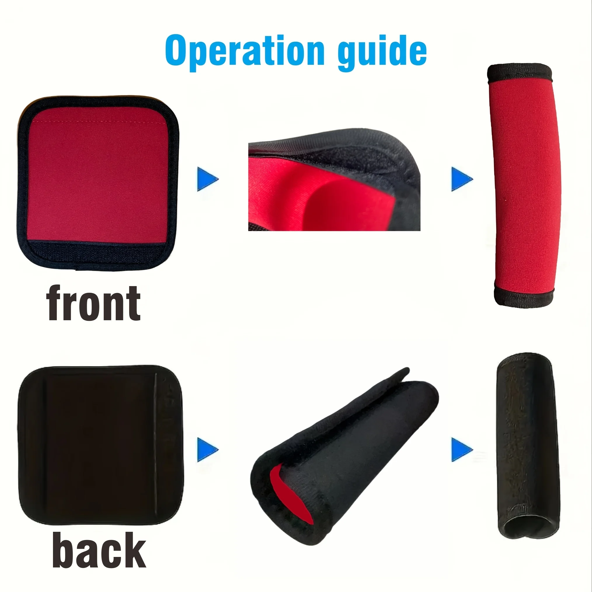 Speakers Handle Grip Wristband | Red Fabric, Durable & Comfortable, for Car Stereo Speakers Accessory | Durable Handle Grip - Image 2