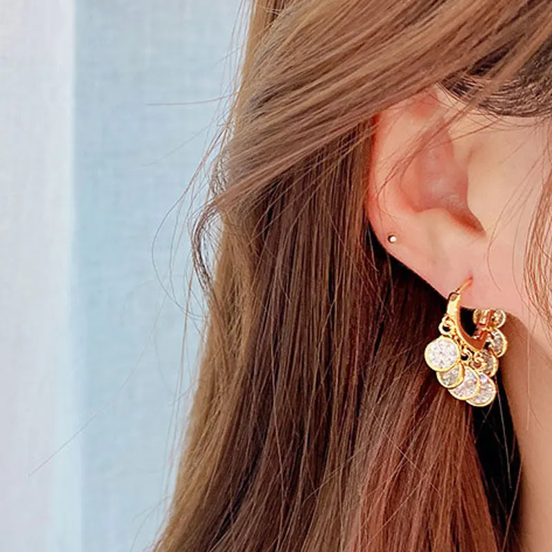 JUWANG France 2022 Trend Luxury Atmosphere Earrings Delicate Romantic Zircon Fine Anniversary Earrings Jewelry Charm Pendant - Image 6