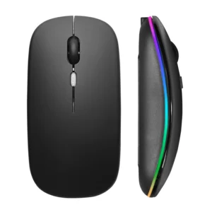 Wireless Mouse 2.4GHz Bluetooth Rechargeable Mouse Quiet Ergonomic Gaming Mouse With USB Backlight 1600DPI Mouse For PC Laptops