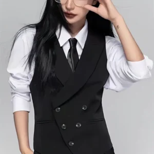 women’s casual suits with a lapel collar, business vest, British style high-end sense, gun lapel collar, slim fit vest, jacket