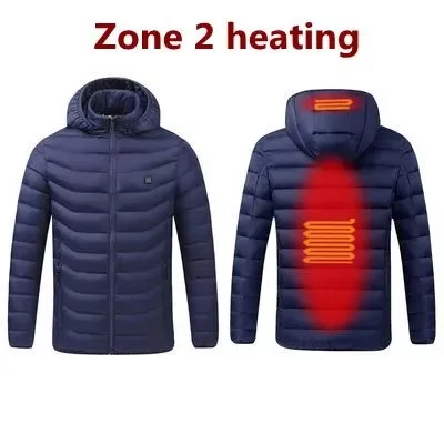 Men's Winter Warm USB Heating Parka Smart Thermostat Pure Color Hooded Heated Jacket Bobojaco Padded Clothing - Image 12